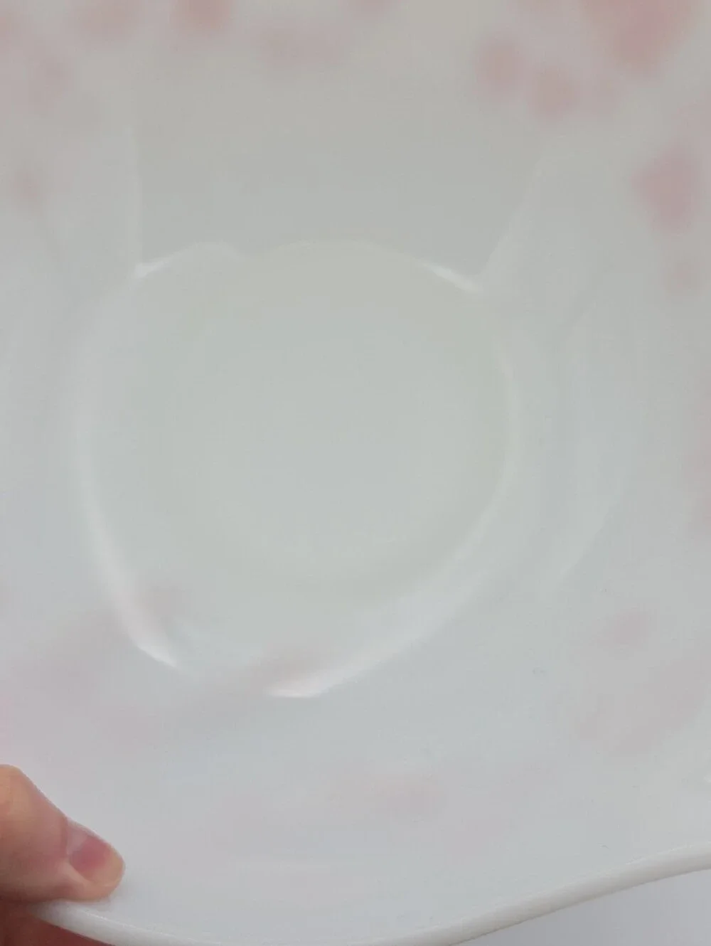 Pyrex White Mixing Bowl with Orange Floral Pattern